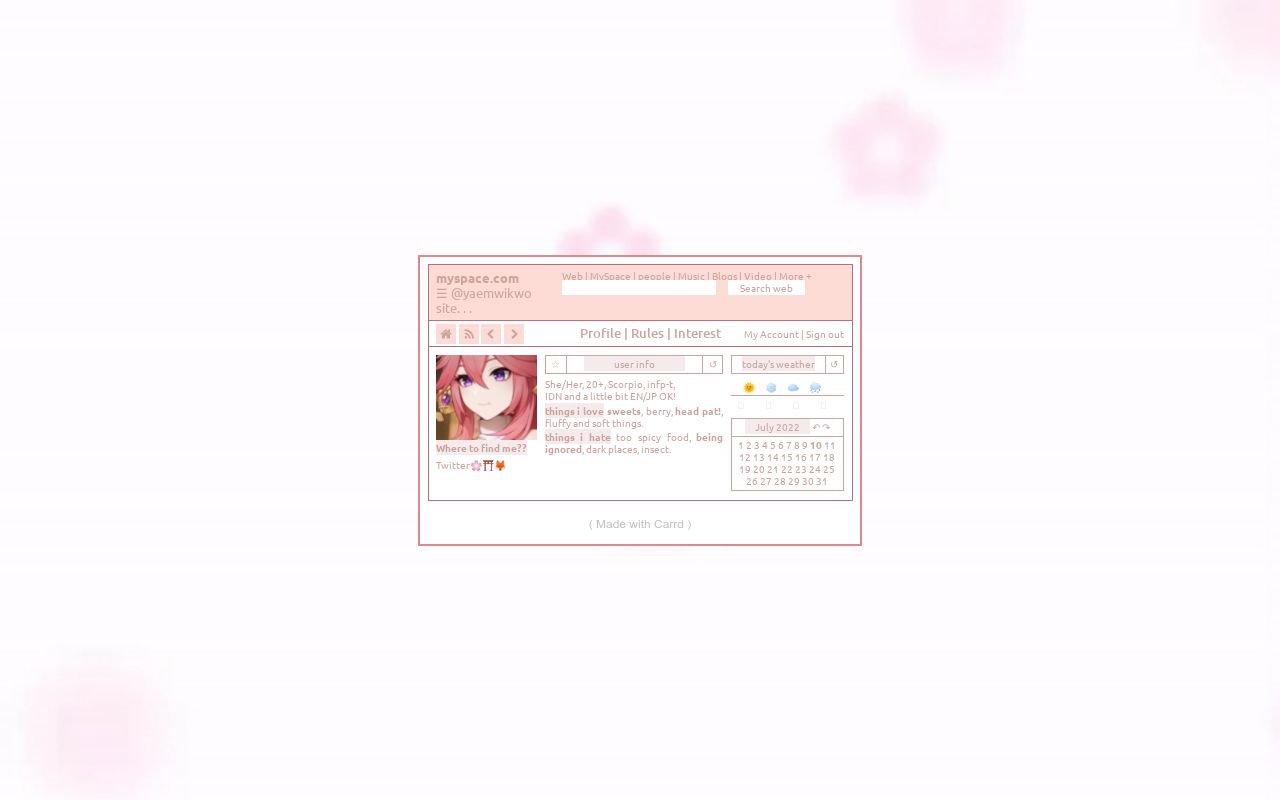 Carrd profile picture for @kanno